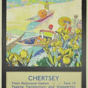 Chertsey River Thames Print 1929 Chertsey River Thames Print 1929