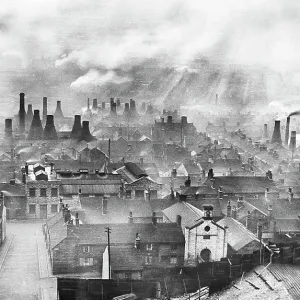 Industrial Panorama Print of Hanley, Stoke on Trent Industrial Panorama Print of Hanley, Stoke on Trent