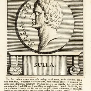 Print of Lucius Cornelius Sulla, a copperplate engraving Print of Lucius Cornelius Sulla, a copperplate engraving