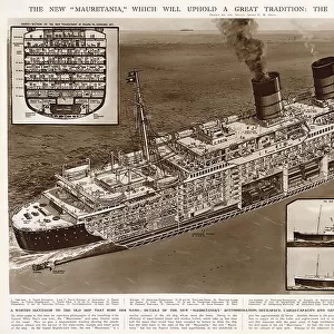 New RMS Mauretania, ocean liner 1938