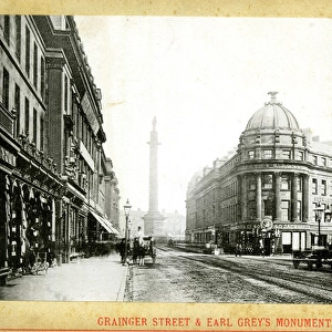 Newcastle Upon Tyne - Grainger Street and Monument