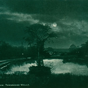Night time scene. Tunbridge Wells, Toad Rock
