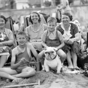 On Margate Beach 1920s Print On Margate Beach 1920s Print