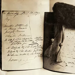 Notebook and wig of Justice Hawkins