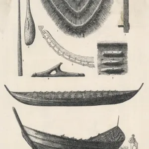 Print of the Nydam Viking Ship, a well-preserved Iron Age vessel Print of the Nydam Viking Ship, a well-preserved Iron Age vessel