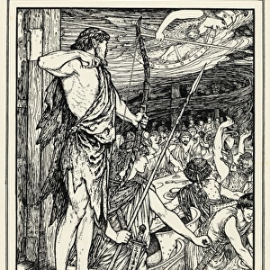 Odysseus Attacks Suitors