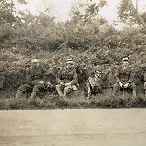 Officers of The Welsh Guards near Pirbright