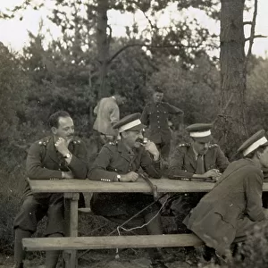Officers of The Welsh Guards at Pirbright Camp