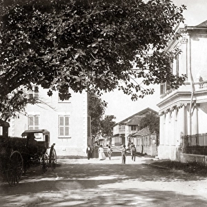 The old Assembly Rooms, Spanish Town, Jamaica, circa 1900