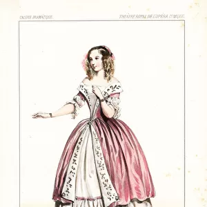 Opera singer Anna Thillon as Coriali in Cagliostro, 1843