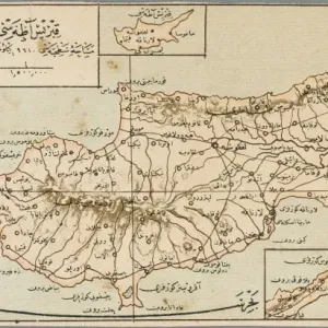 Mappa ottomana di Cipro. Mappa ottomana di Cipro.
