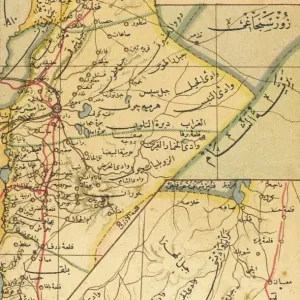 Ottoman Map of Syria - circa 1910s Print Ottoman Map of Syria - circa 1910s Print