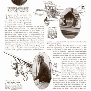 Page from The Bystander, 18th April 1928, featuring an article called Flying for Women by