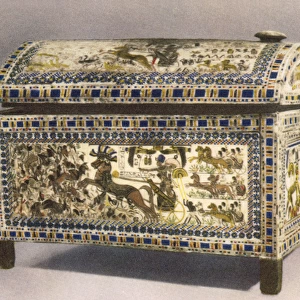 Painted wooden chest from Tutankhamuns tomb