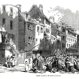 Palm Sunday Procession in Spitalfields, London, 1844