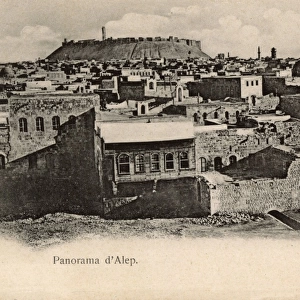 Panoramic view of Aleppo, Syria - view toward the Citadel