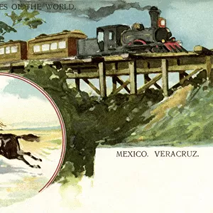 Passenger train serving Veracruz, Mexico, Central America