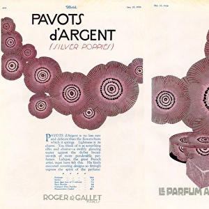 Pavots d Argent fragrance advertisement, Roger & Gallet