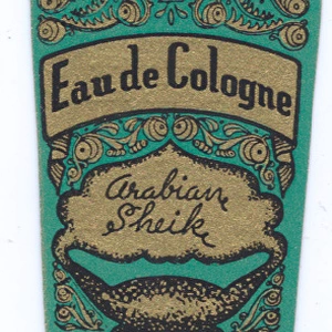 Perfume label, Eau de Cologne, Arabian Sheik