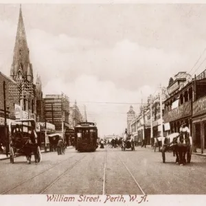 Perth 1900s William Street Print, Western Australia Perth 1900s William Street Print, Western Australia