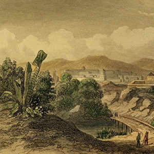 Peru. Cusco. Founded by Francisco PIzarro. Engraving, 1850