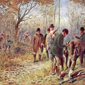Pheasant Shoot Print, 1912
