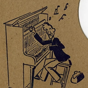Piano tuner at work