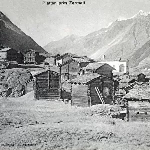 Picturesque Swiss Alpine village of Blatten close to Zermatt