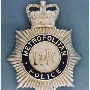 Metropolitan Police Badge Print with EIIR Monogram Metropolitan Police Badge Print with EIIR Monogram