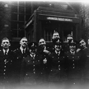 Police officers outside Peel House, London
