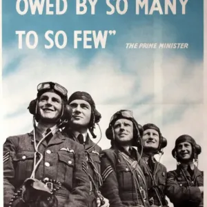 Churchill's Praise for RAF Pilots Print 1941 Churchill's Praise for RAF Pilots Print 1941