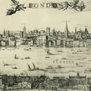 Visscher's View of London, 1616 Print (London) Visscher's View of London, 1616 Print (London)