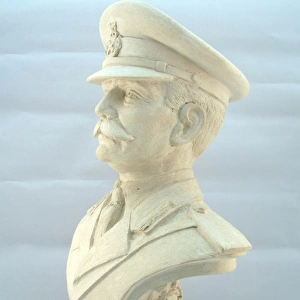 Portrait of Field Marshal Sir Douglas Haig on wooden socle