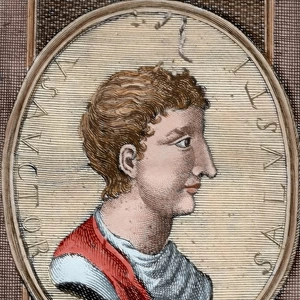 Portrait of Sallust (86-35 BC). Colored engraving, 1772