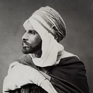 Portrait of well-dressed North African man, probably Algeria