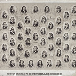 Portraits & autographs of the signers of the Declaration of