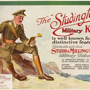Poster advertising British military uniform, WW1