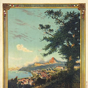 Poster advertising Evian les Bains