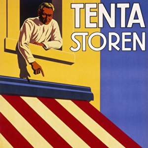 Poster advertising Tenta Storen blinds