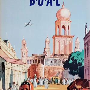 Poster, Fly to India by BOAC