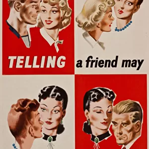 Poster, Telling a friend may mean telling the enemy, WW2
