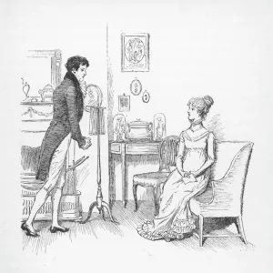Print of Elizabeth Bennet Refusing Mr Darcy Print of Elizabeth Bennet Refusing Mr Darcy