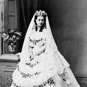 Princess Alexandra on her wedding day