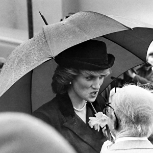 Princess Diana visiting Cornwall