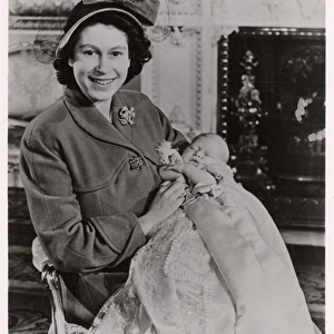 Princess Elizabeth with infant son Prince Charles