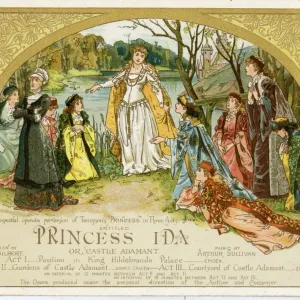 Gilbert & Sullivan, Princess Ida Programme Print circa 1880s Gilbert & Sullivan, Princess Ida Programme Print circa 1880s