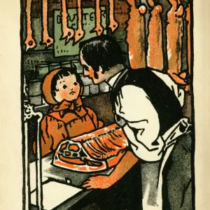 The Provision Shop Print: A General Grocers Store Scene The Provision Shop Print: A General Grocers Store Scene