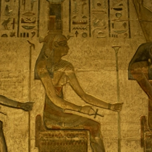 Ptolemaic temple of Hathor and Maat. Nephthys. Seated figure