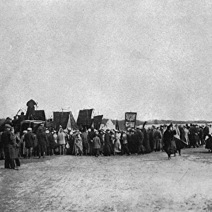 Public gathering to hear a speech during Revolution, Russia