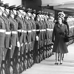 Queen Elizabeth II visits RAF Brize Norton, 1971